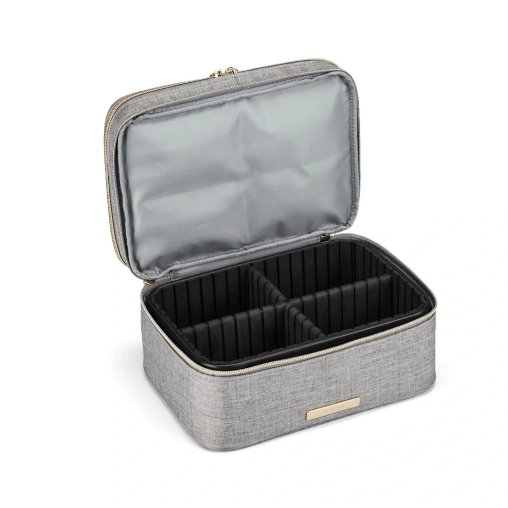 Professionista Gray Train Case With Adjustable Dividers - Picture 4 of 7
